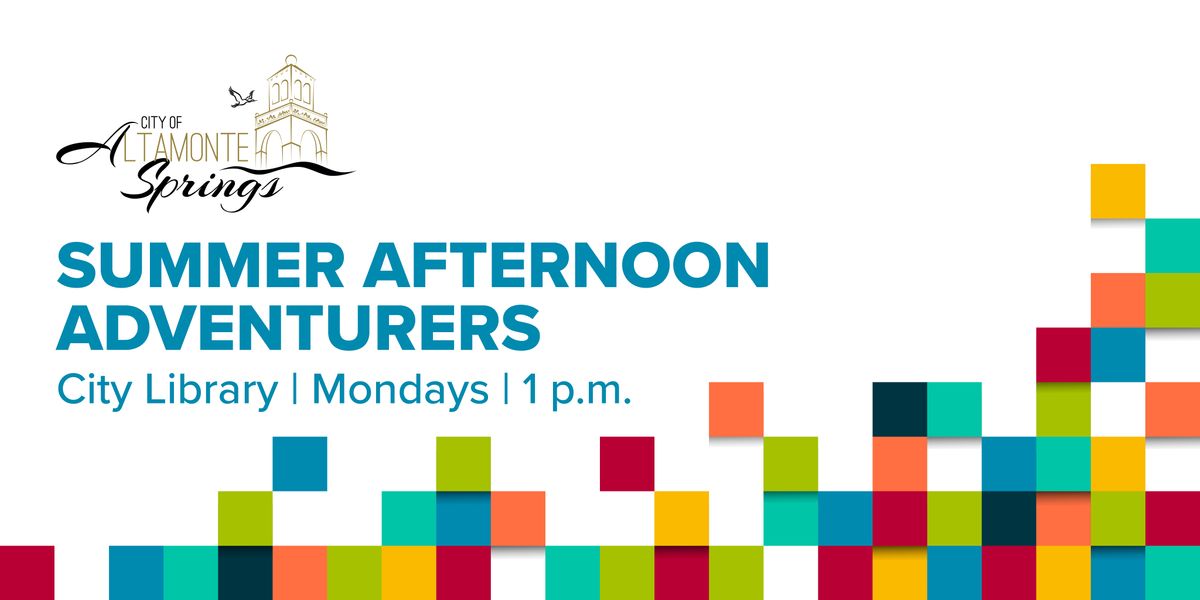 City Library Childrens Storytime Summer Afternoon Adventurers