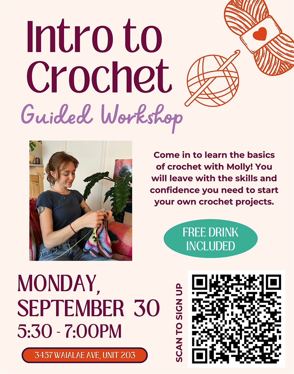 Intro to Crochet Guided Workshop