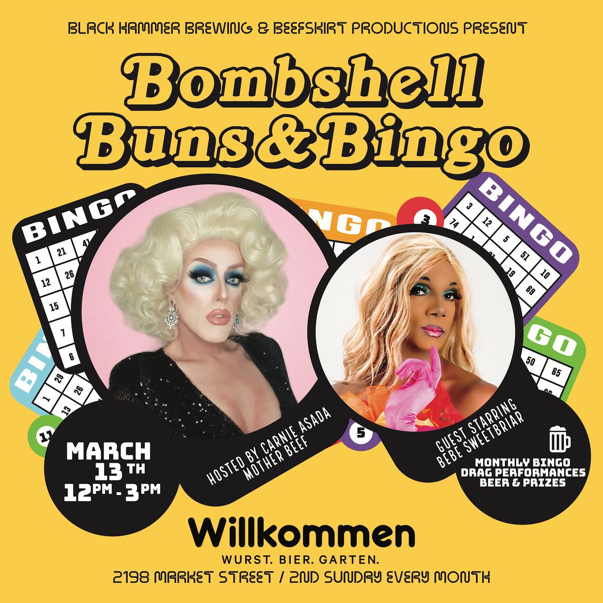 Bombshell Buns & Bingo + Brunch Drag Performances
