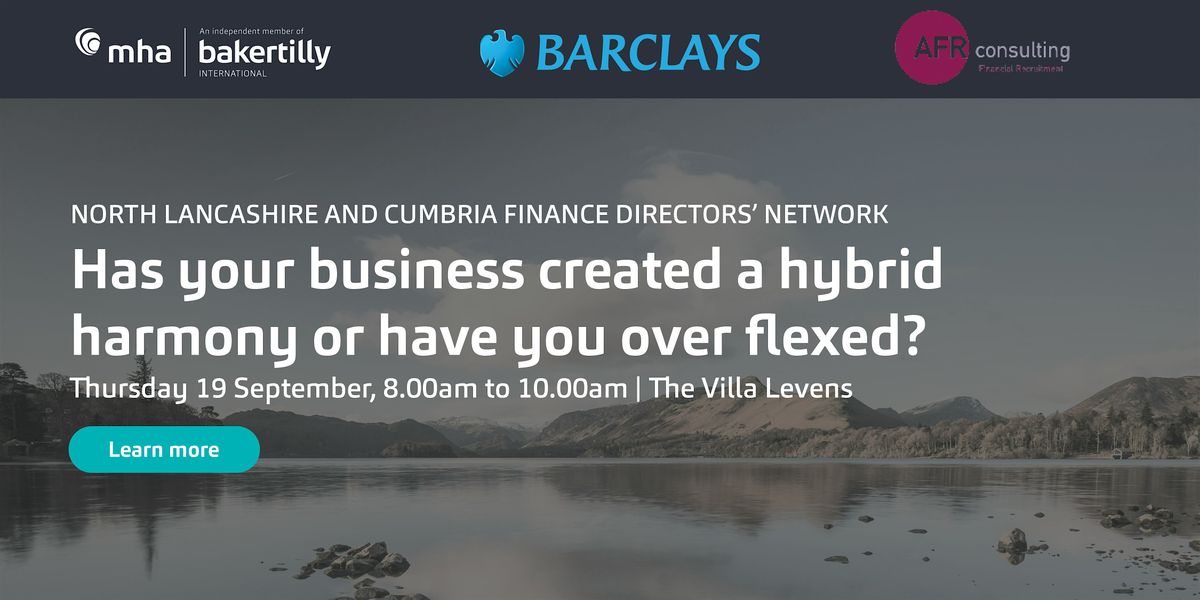 North Lancashire and Cumbria Finance Directors' Network Event