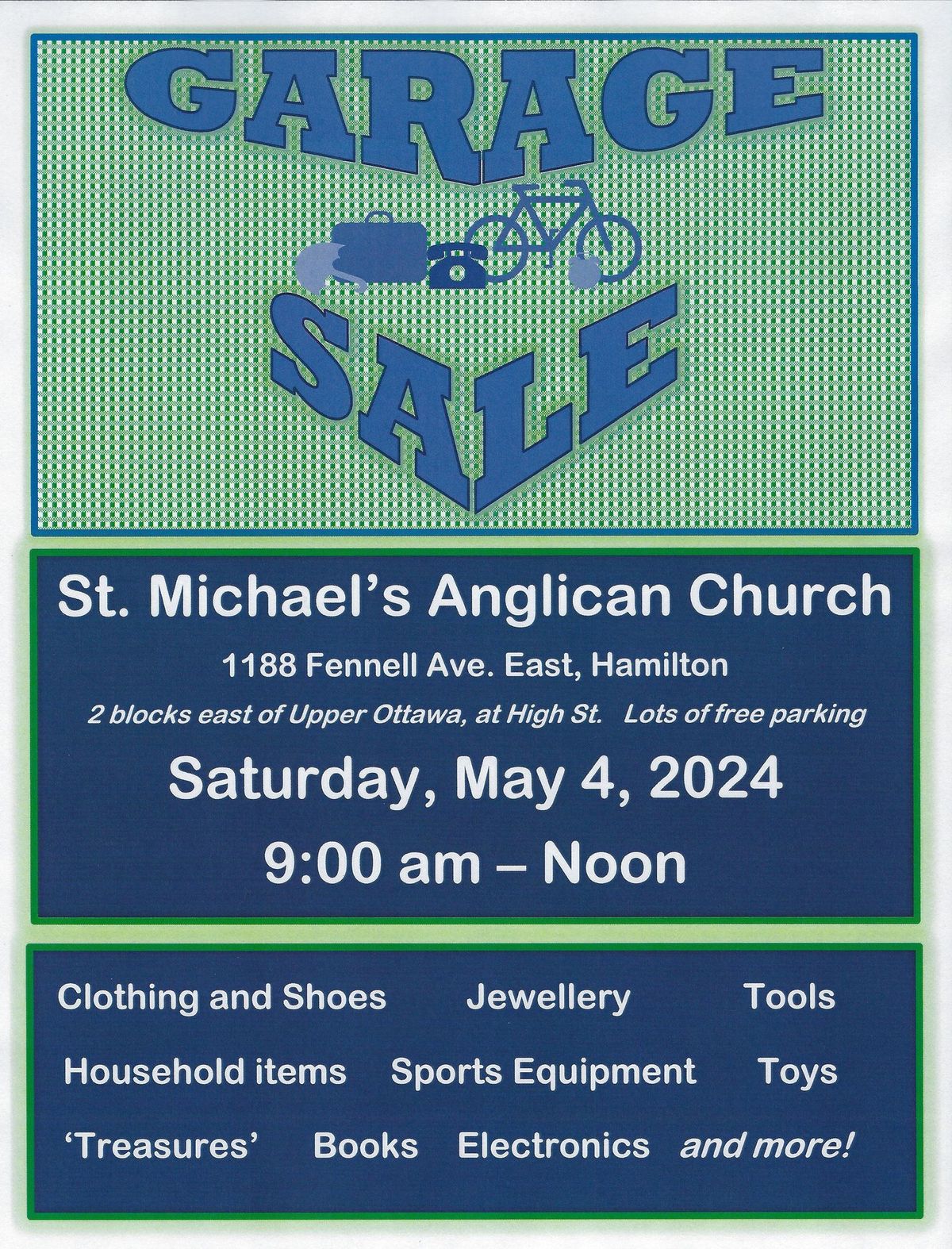 Garage Sale at St. Michael's Anglican Church