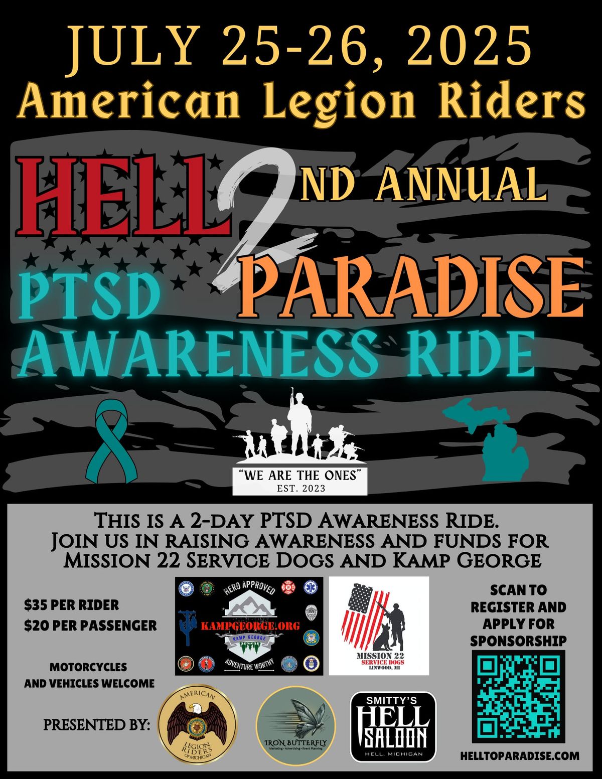 2nd Annual Hell to Paradise PTSD Awareness Ride