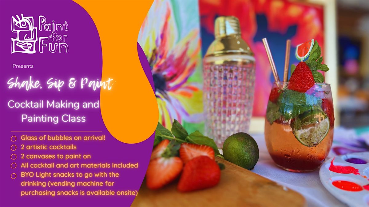 Shake, Sip & Paint - Cocktail Making and Painting Class