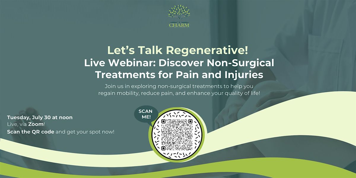 Live Webinar: Discover Non-Surgical Treatments for Pain and Injuries