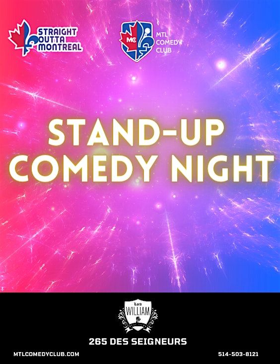 *Saturday Night English Stand-Up Comedy Show By MTLCOMEDYCLUB.COM