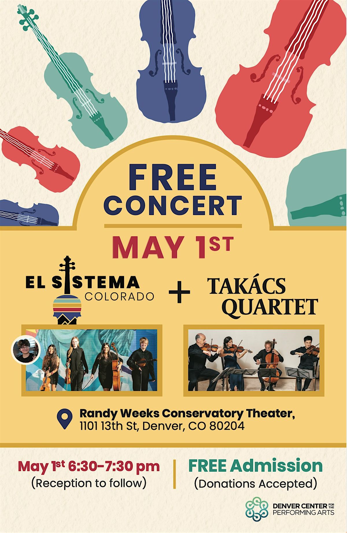 Tak\u00e1cs Quartet & El SIstema Colorado: Free Concert!