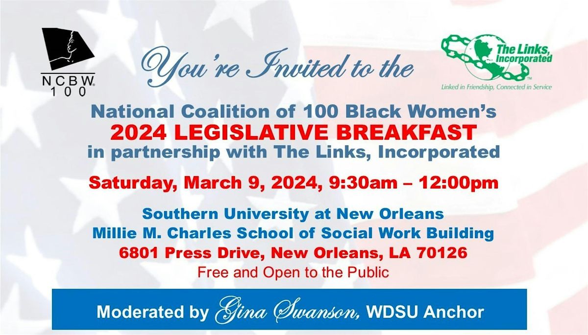 National  Coalition of 100 Black Women's 2024 Legislative Breakfast