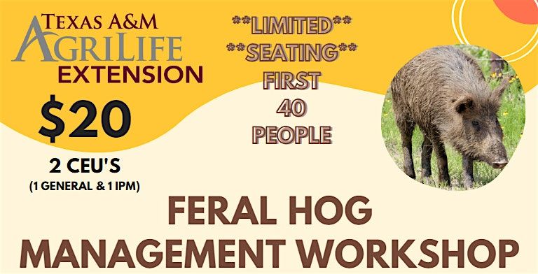 Collin County Feral Hog Management Workshop