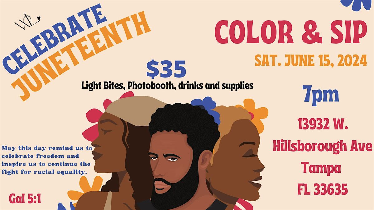 Juneteenth Color & Sip Social