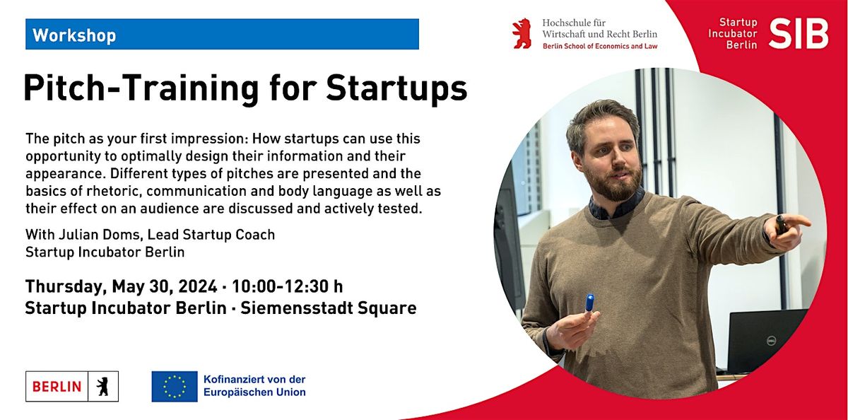 Workshop: Pitch-Training for Startups - May 2024