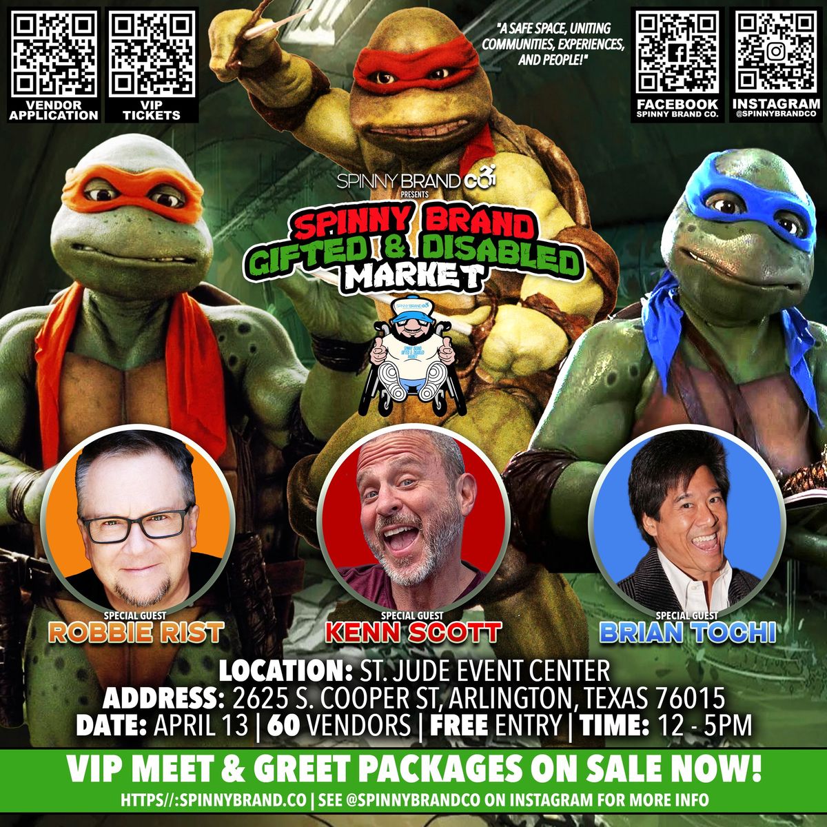 Teenage Mutant Ninja Turtles Reunion at SPINNY BRAND: GIFTED AND DISABLED MARKET APRIL 2025