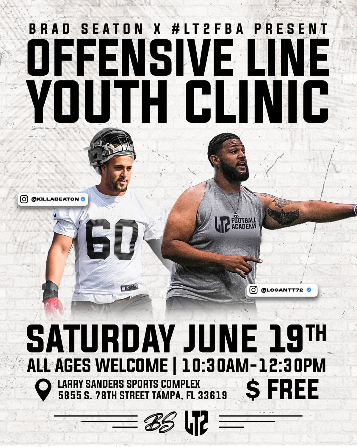 Bradley Seaton X #LT2FBA Youth Offensive Line Clinic