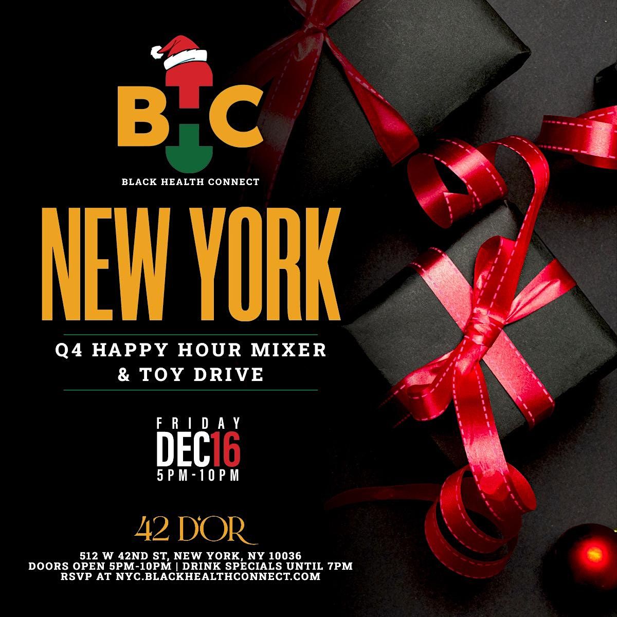Black Health Connect NYC Q4 Mixer + Toy Drive, 42 d'Or, New York, 16