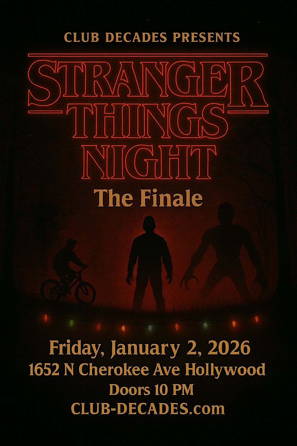 Stranger Things Night 1\/2 @ Club Decades