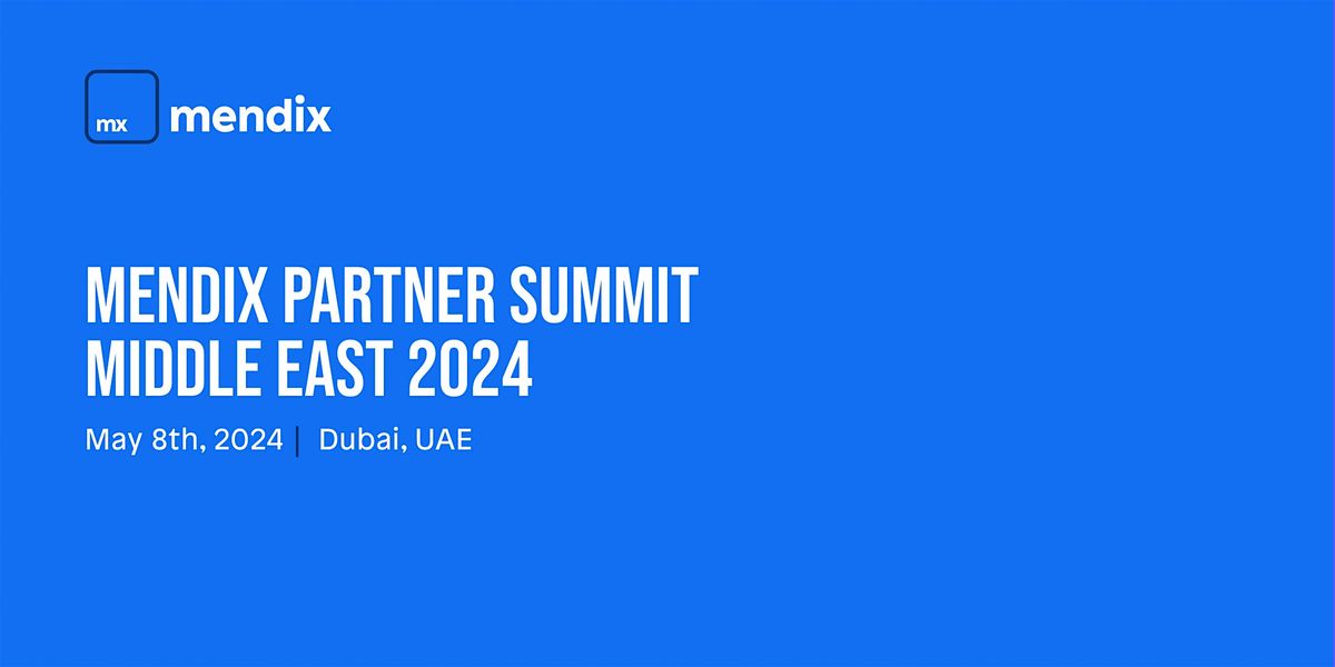 Mendix Partner Summit Middle East 2024