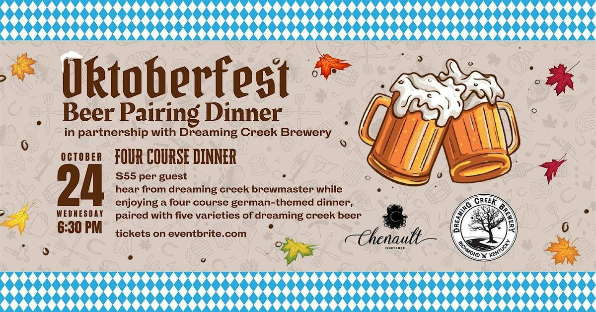 Oktoberfest Beer Pairing Dinner with Dreaming Creek Brewery