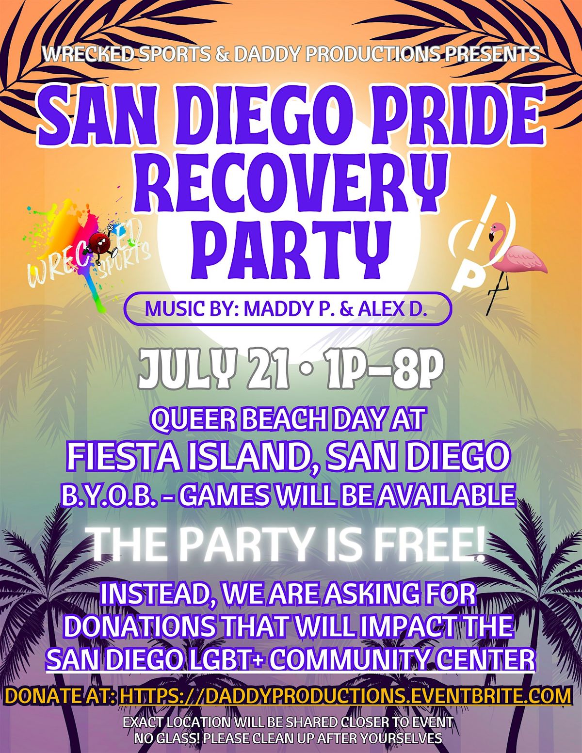 SAN DIEGO PRIDE RECOVERY PARTY
