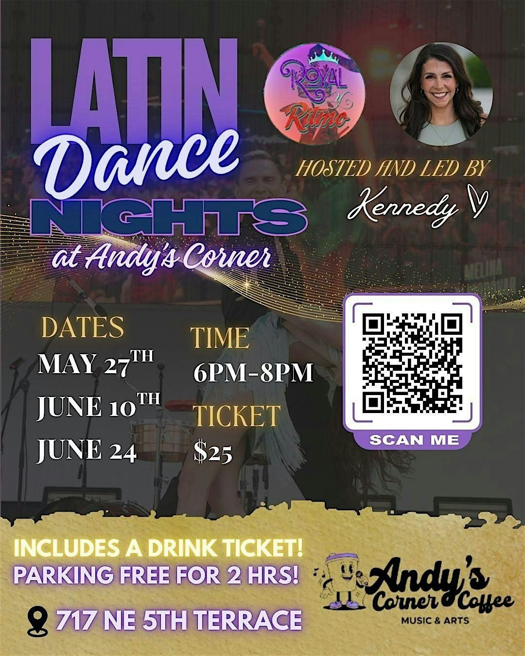 Latin Rhythm Dance Night at Andy's Coffee Corner Shop