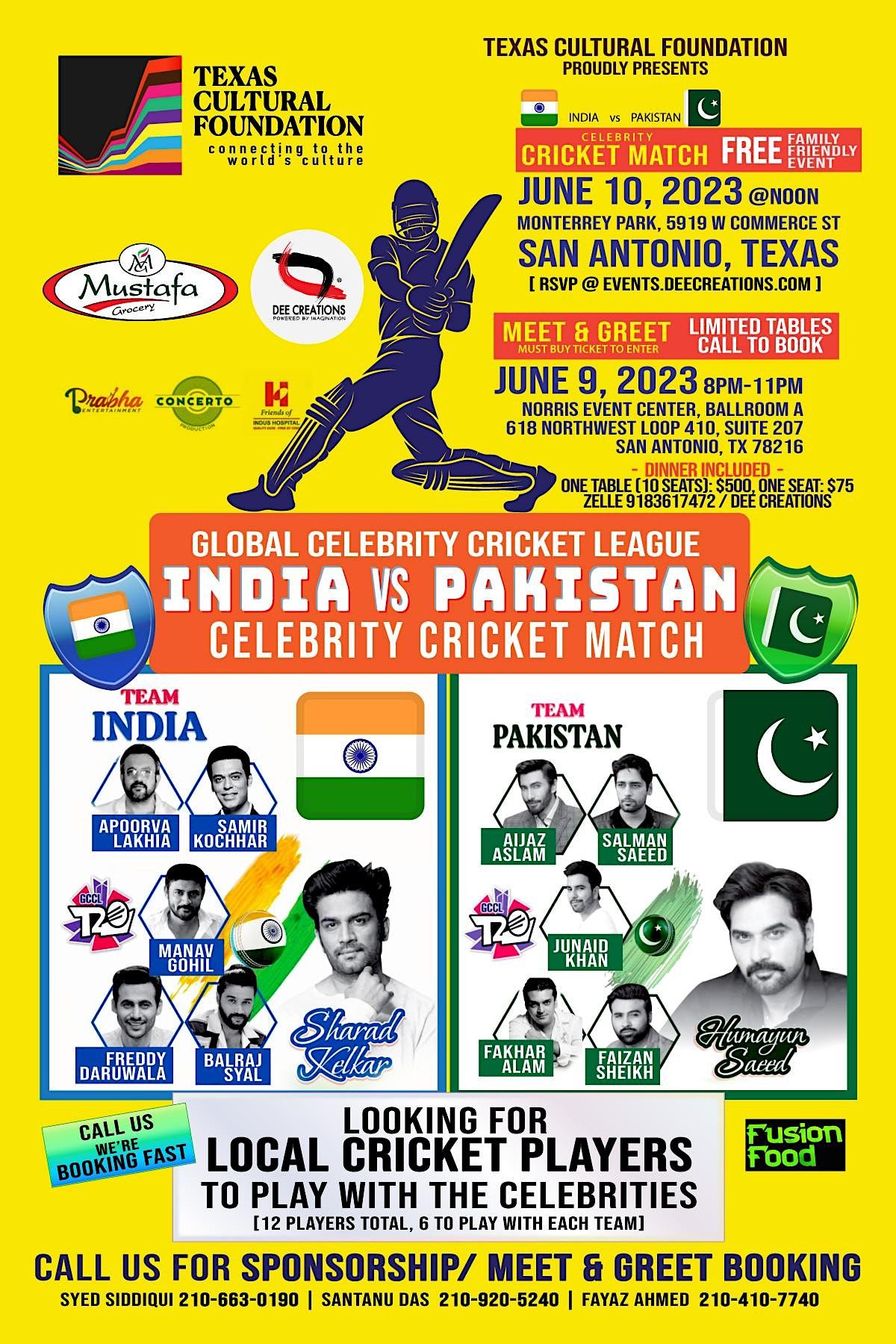 Celebrity Cricket Match between India and Pakistan
