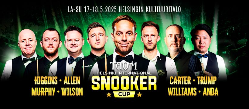 TAOM Helsinki International Snooker Cup 17.-18.5.2025 - Helsinki, Kulttuuritalo