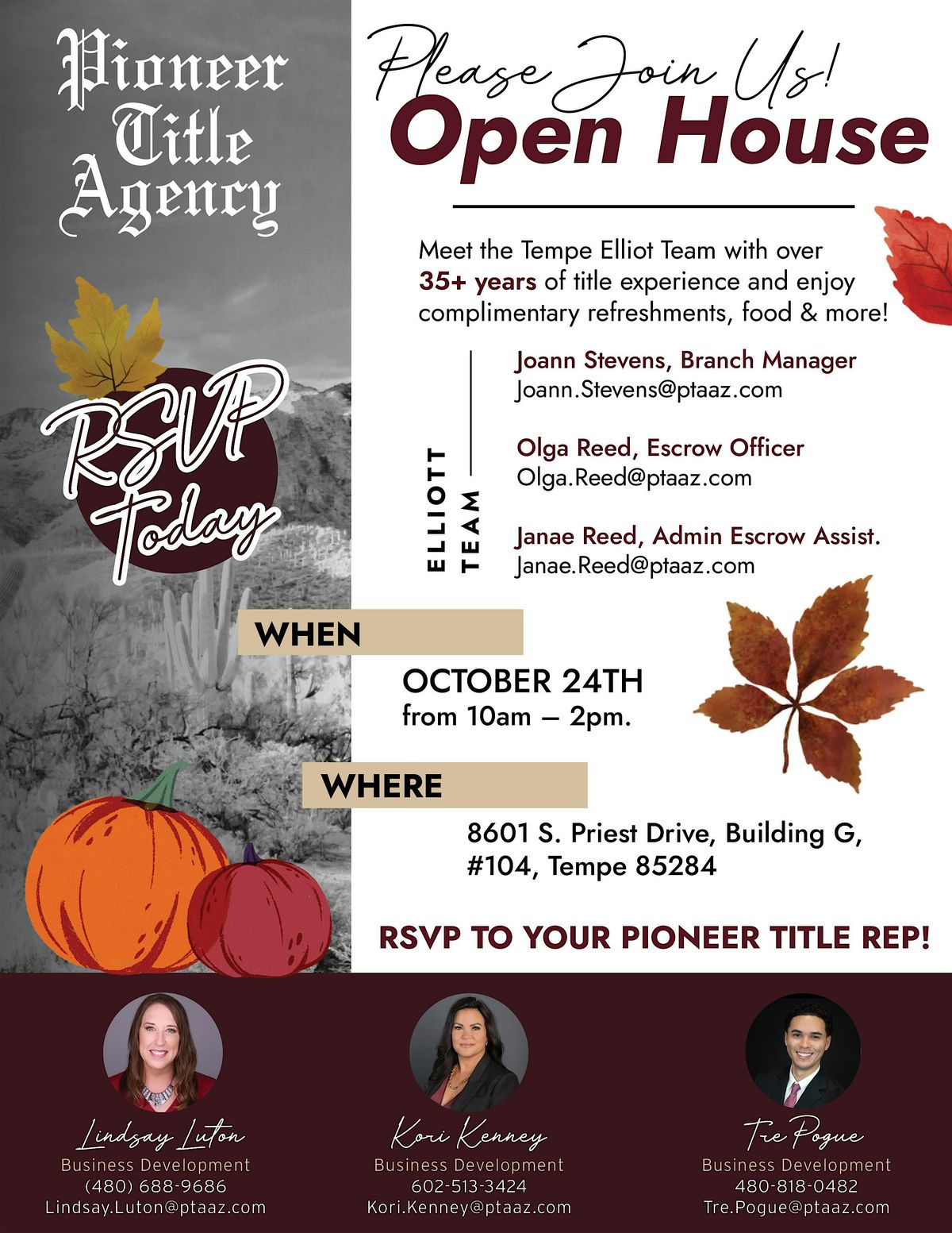 Elliot Open House