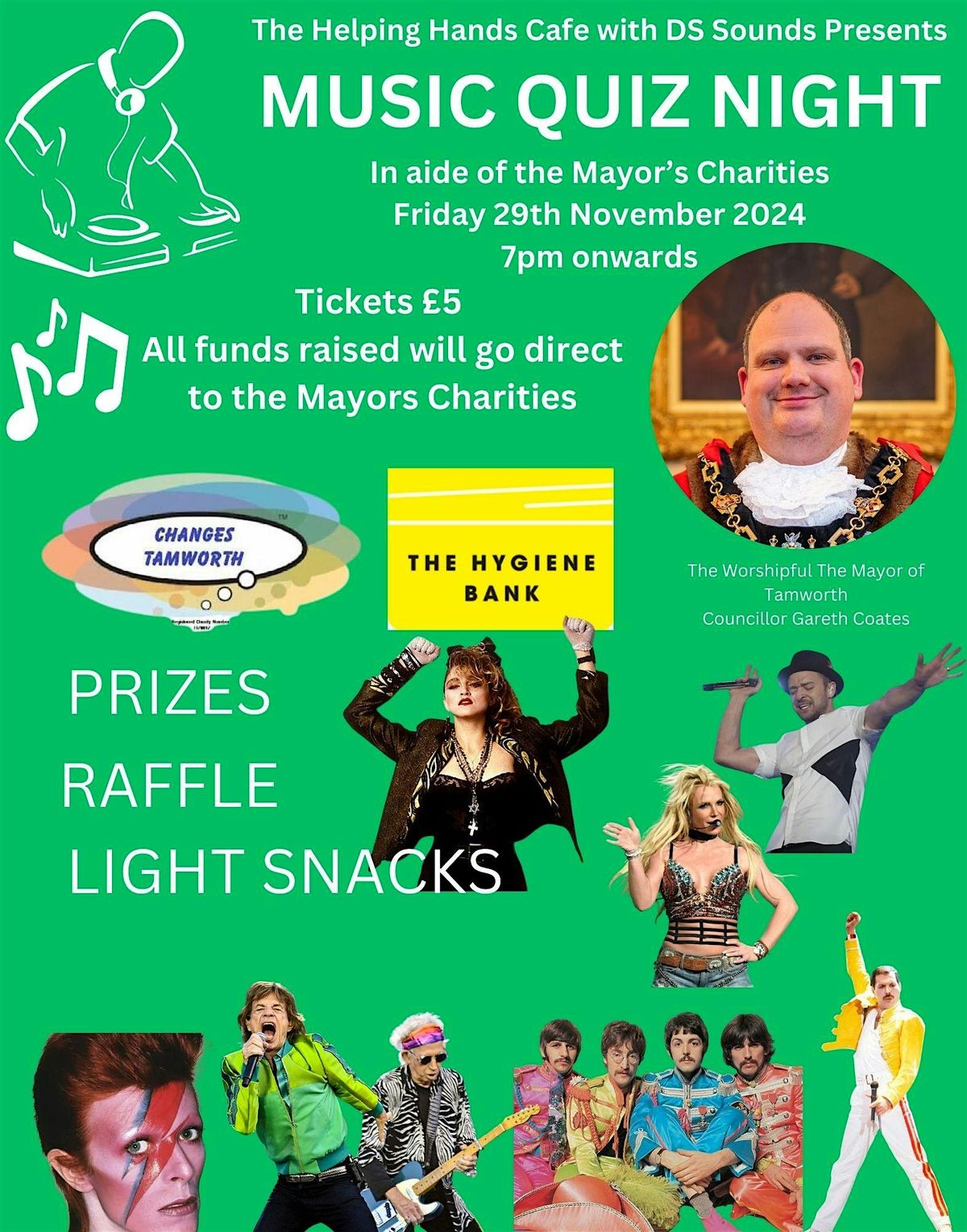 Music Quiz in aide of Tamworth Mayors Charity