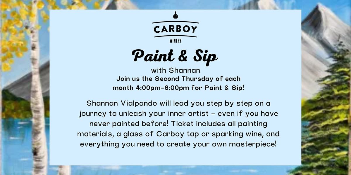 Paint and Sip with Shannan