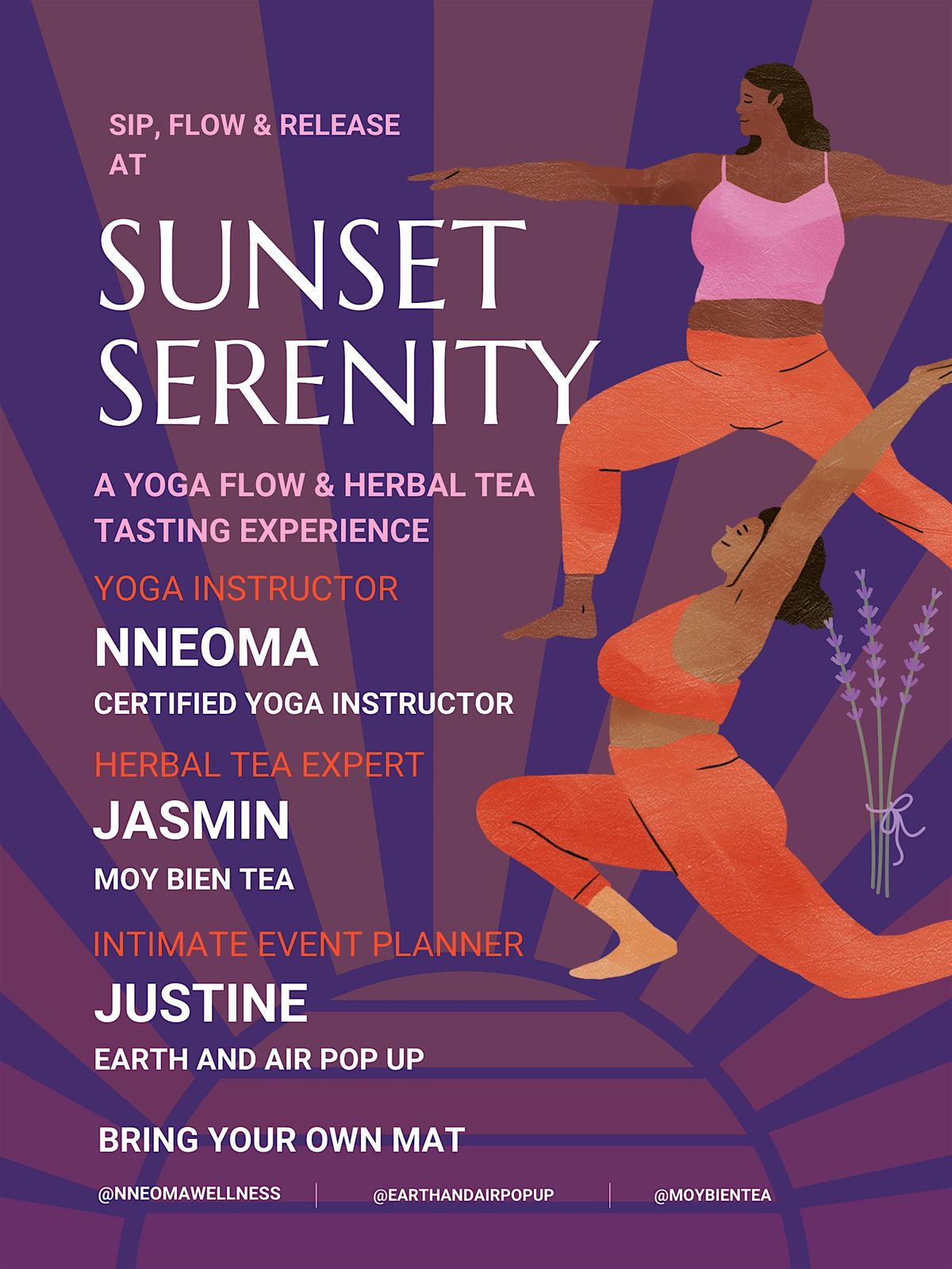 Sunset Serenity: Yoga Flow, Tea Tasting, and Floral Manifestation Workshop