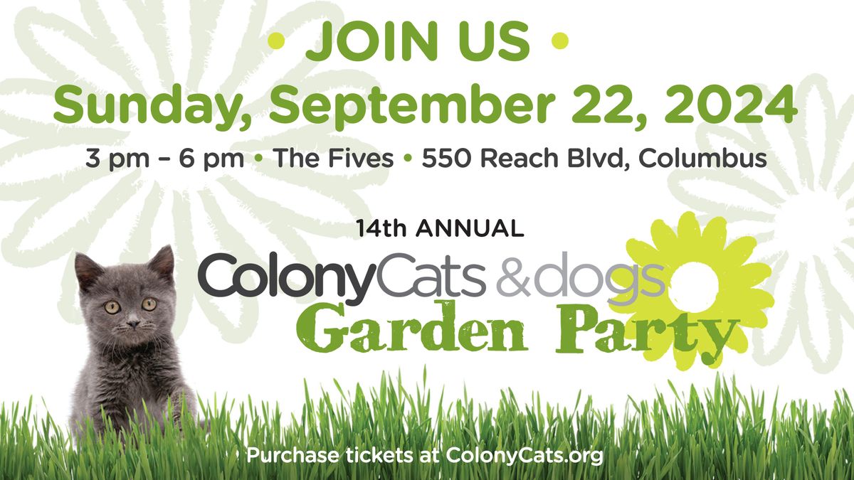 14th Annual Colony Cats (& dogs) Garden Party