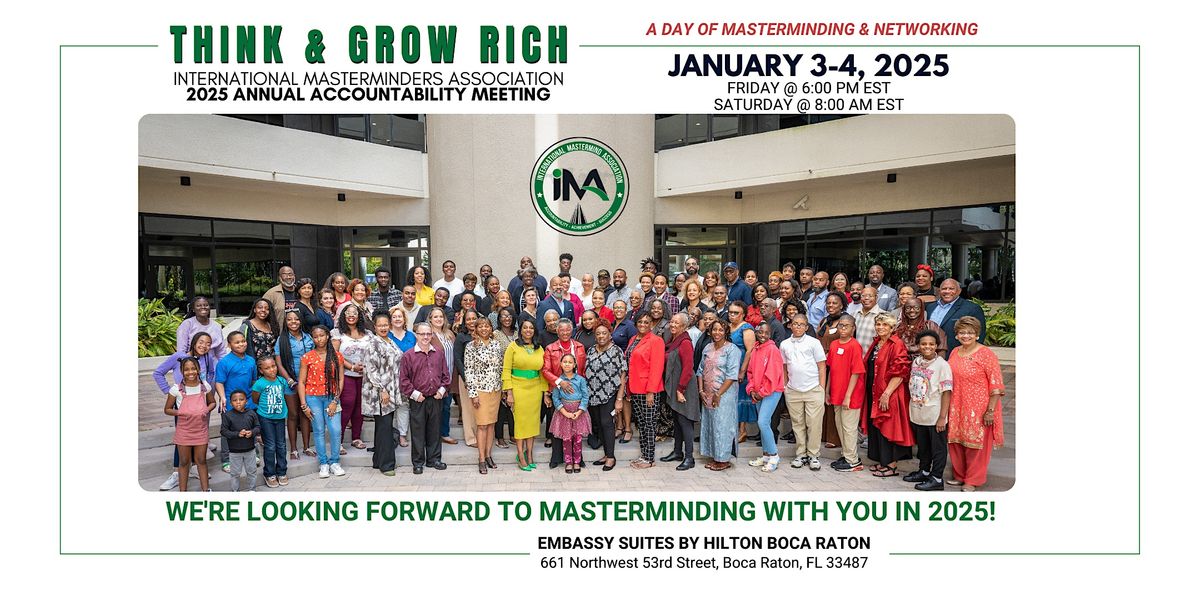 2025  Think and Grow Rich Annual Accountability Meeting