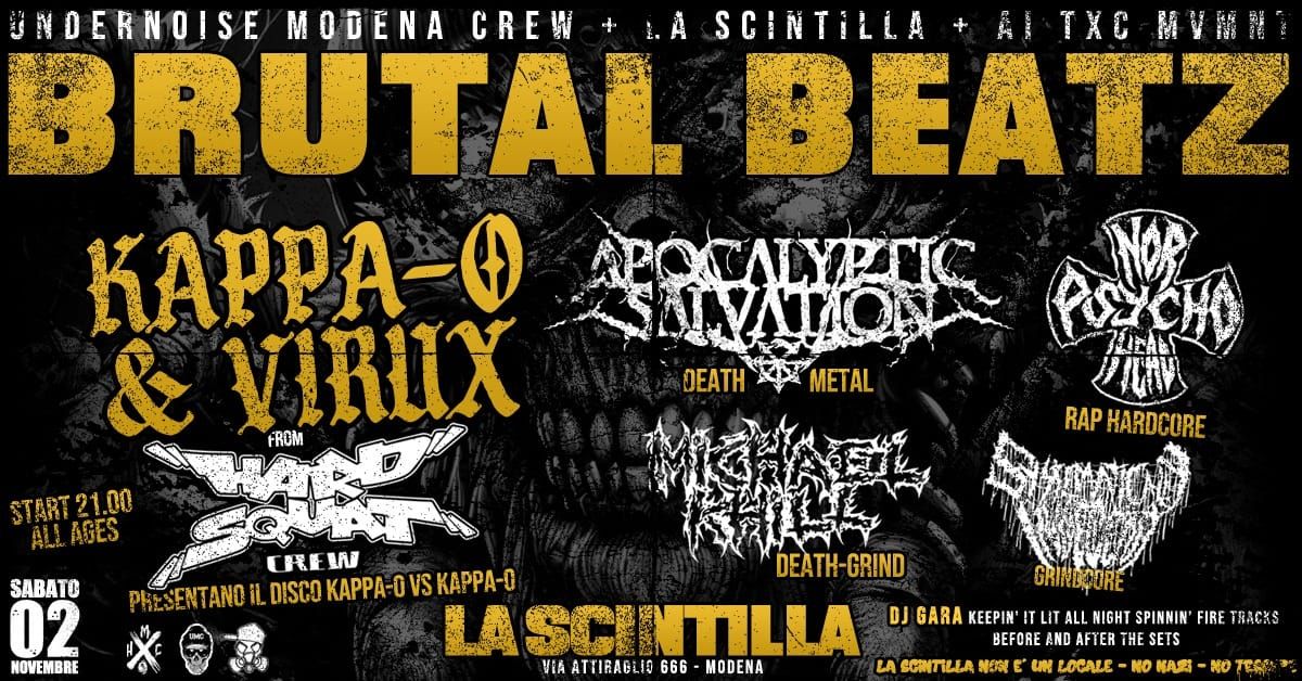 \ud83d\udc80 BRUTAL BEATZ \ud83d\udc80 Sabato 2\/11\/24 with KAPPA-O e VIRUX \/ NOR PSYCHOHEAD e more