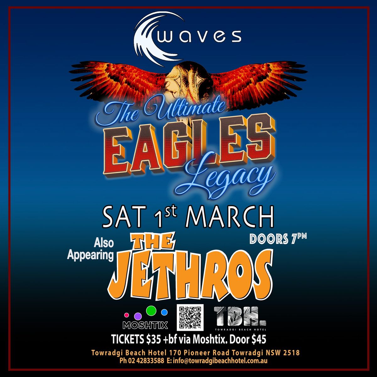 The Ultimate Eagles Legacy and The Jethros @ WAVES