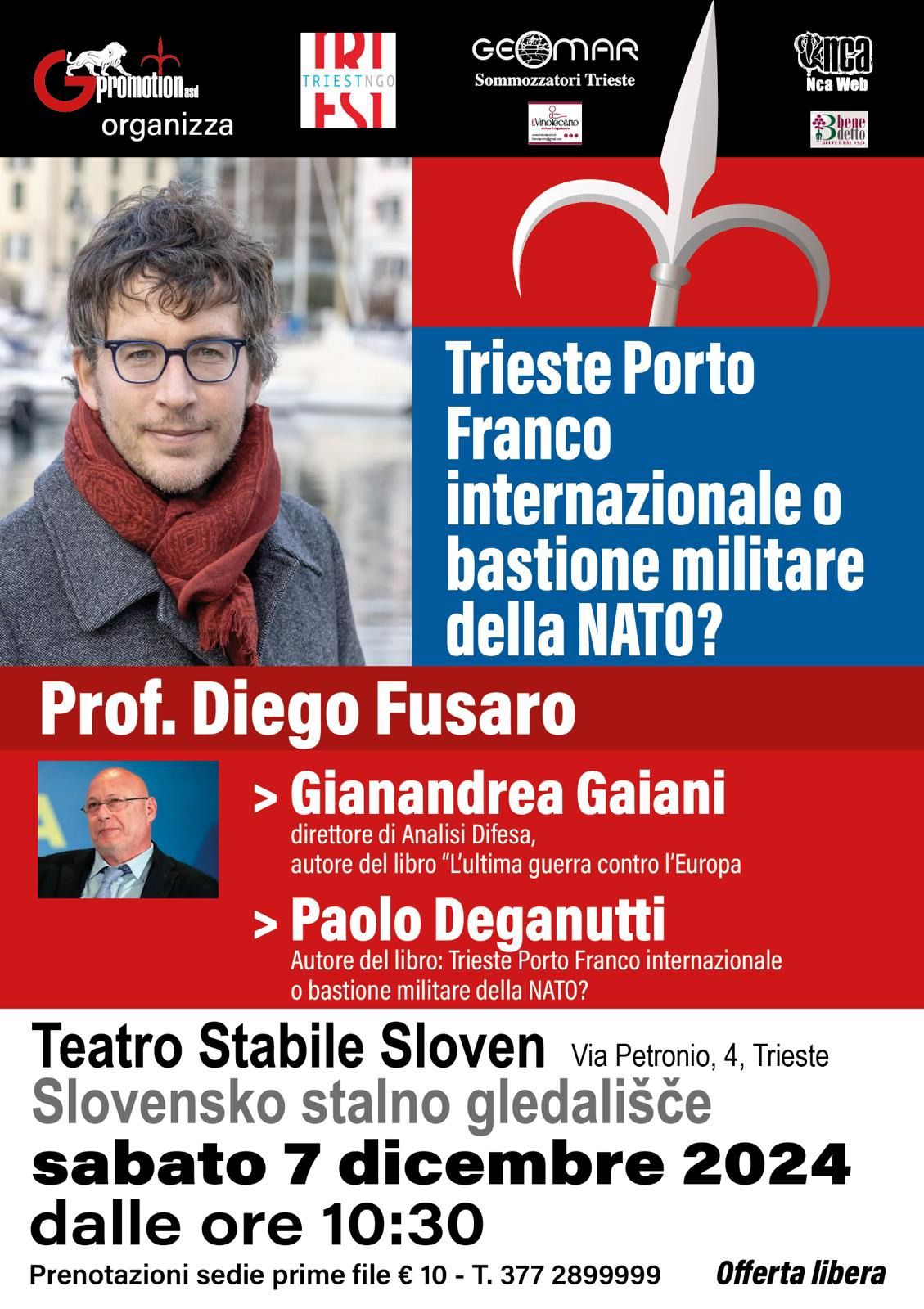 Prof. Diego Fusaro a TRIESTE. Un\u2019evento G Promotion 