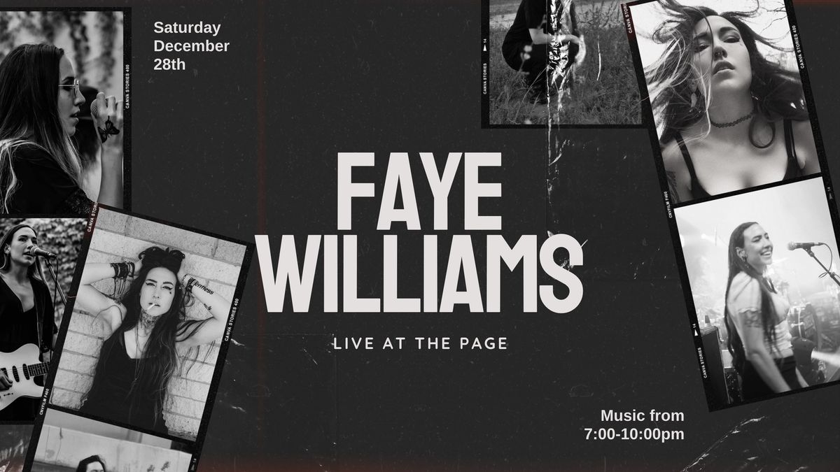 Faye Williams LIVE at The Page