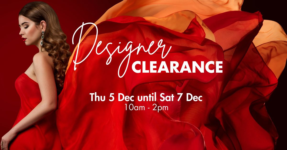 Designer End of Year Clearance Pop-Up Sale