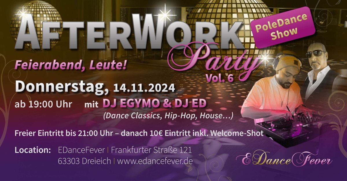 AfterWorkParty \u201eFeierabend, Leute!\u201c DO., 14.11