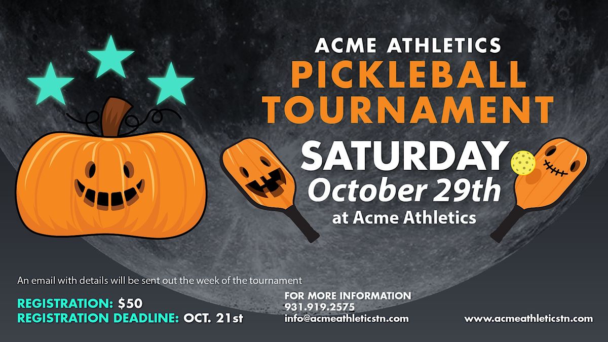 Acme Athletics October Pickleball Tournament, Acme Athletics