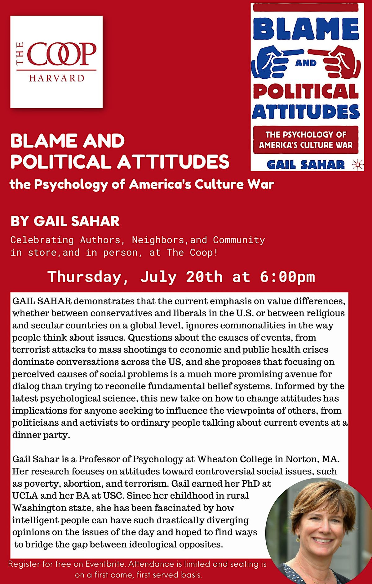Author Event: Gail Sahar