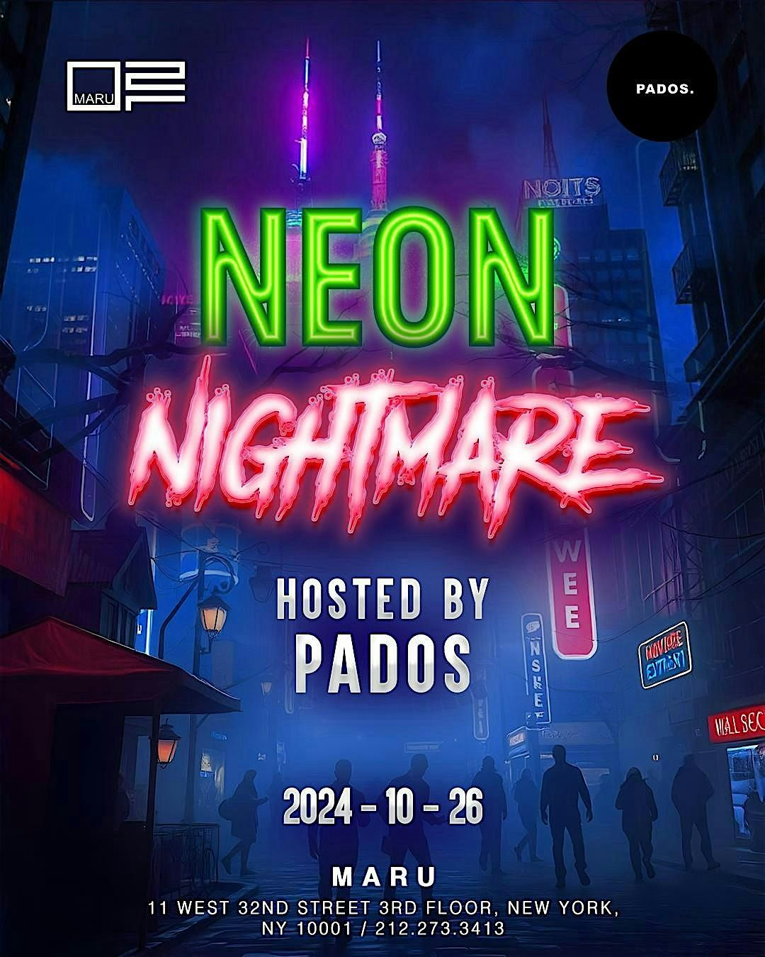 2024 Neon Nightmare Maru Halloween Party 21+, Maru Karaoke Lounge, West