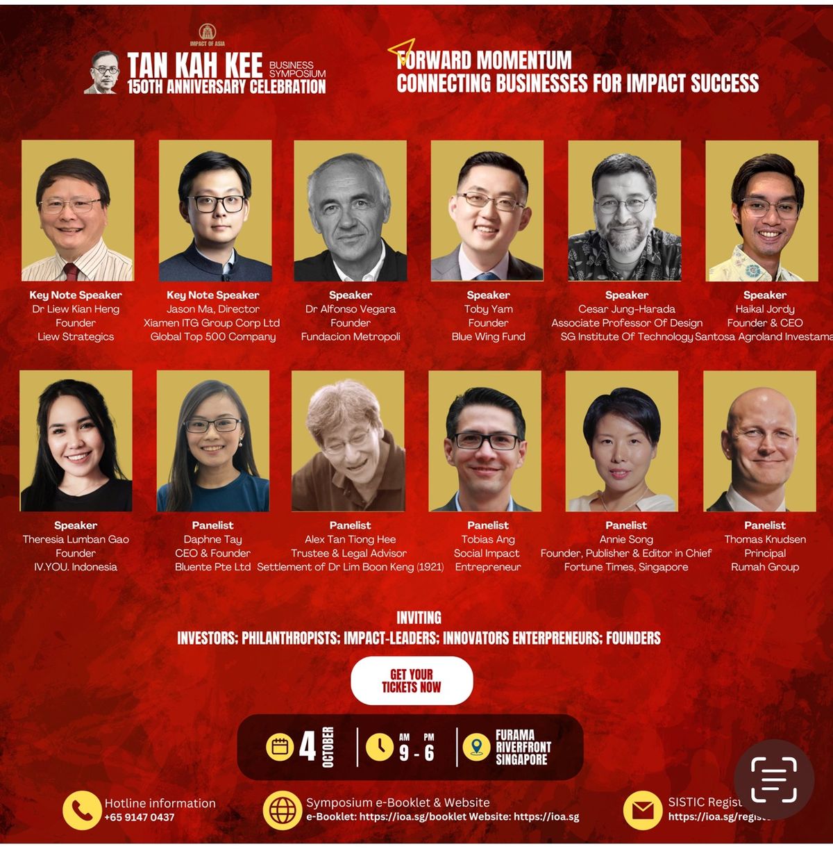 IMPACT OF ASIA presents TAN KAH KEE 150th Anniversary Business Symposium 