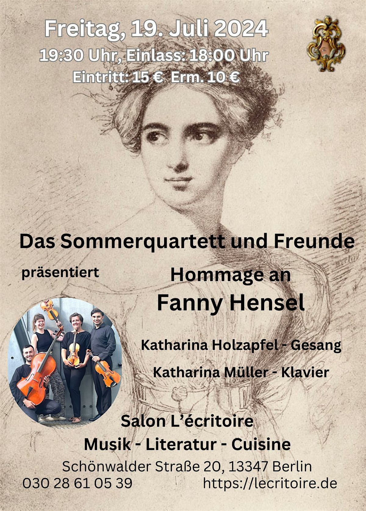 Das Sommerquartett und Freunde pr\u00e4sentiert: Hommage an Fanny Hensel