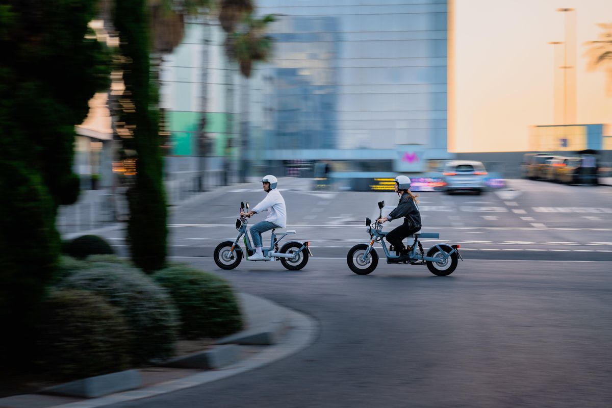 Sunset Ride on an Electric MotorBike in Barcelona