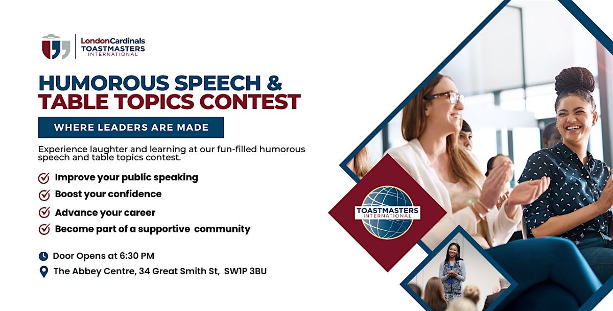 Enjoy and learn from our Humorous Speech Contest!