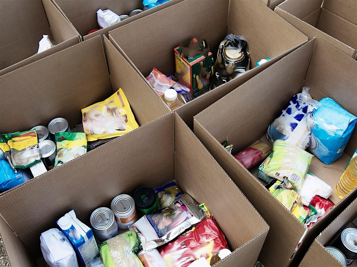 Drive-thru mobile pantry at Henrietta Johnson Medical Center