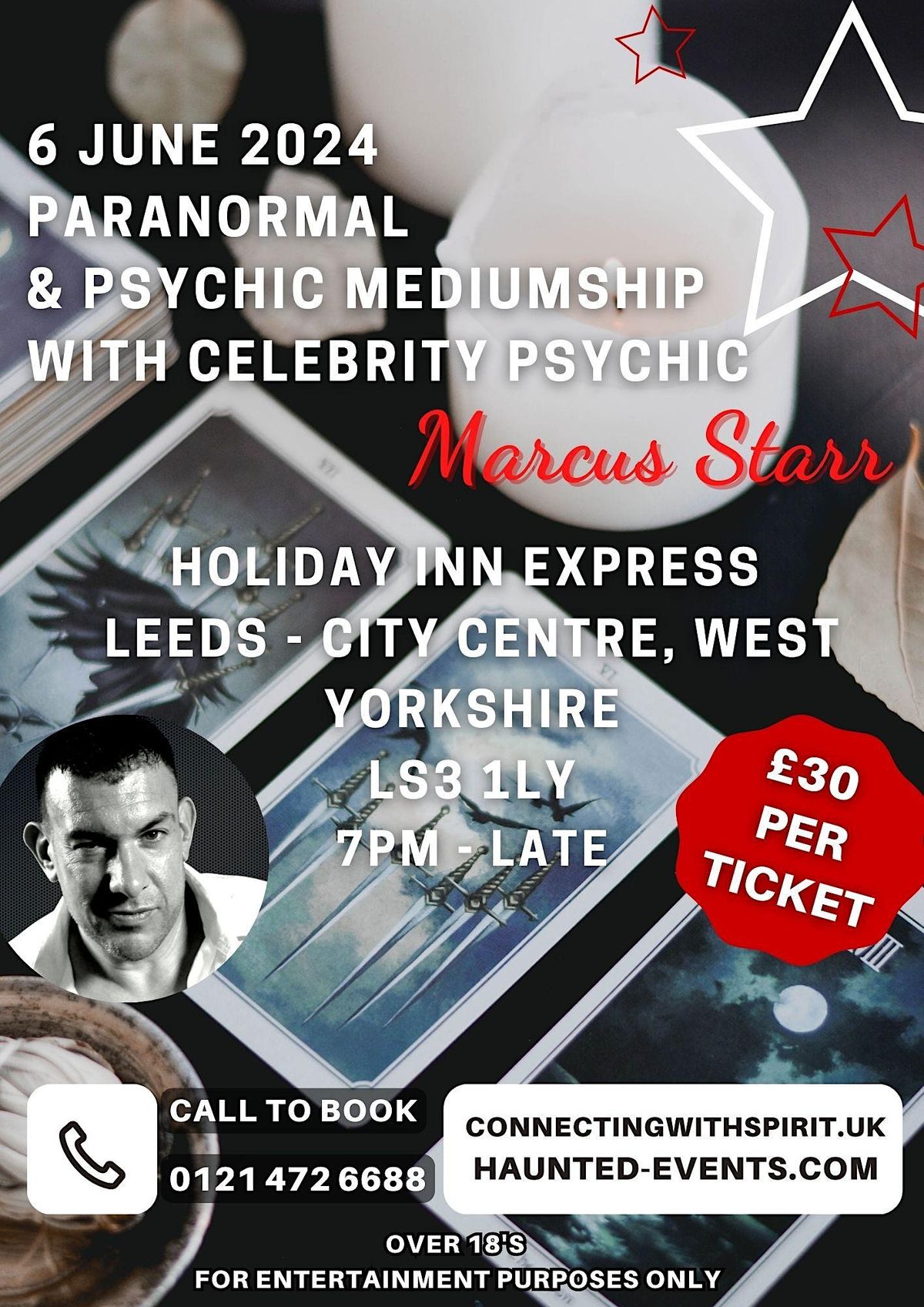 Paranormal & Mediumship with Celebrity Psychic Marcus Starr @ Leeds