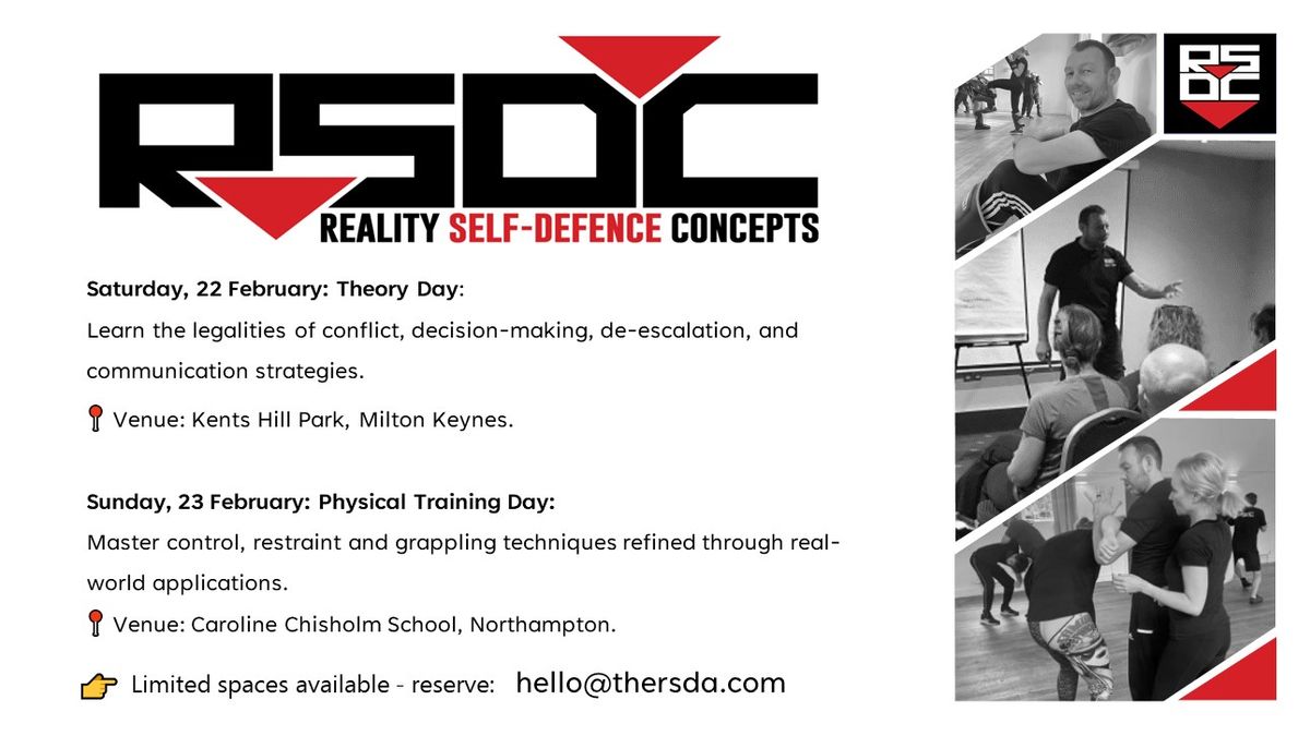 Reality Self Defence Seminar with Neil Walton - Theory & Physical Training 2-Day