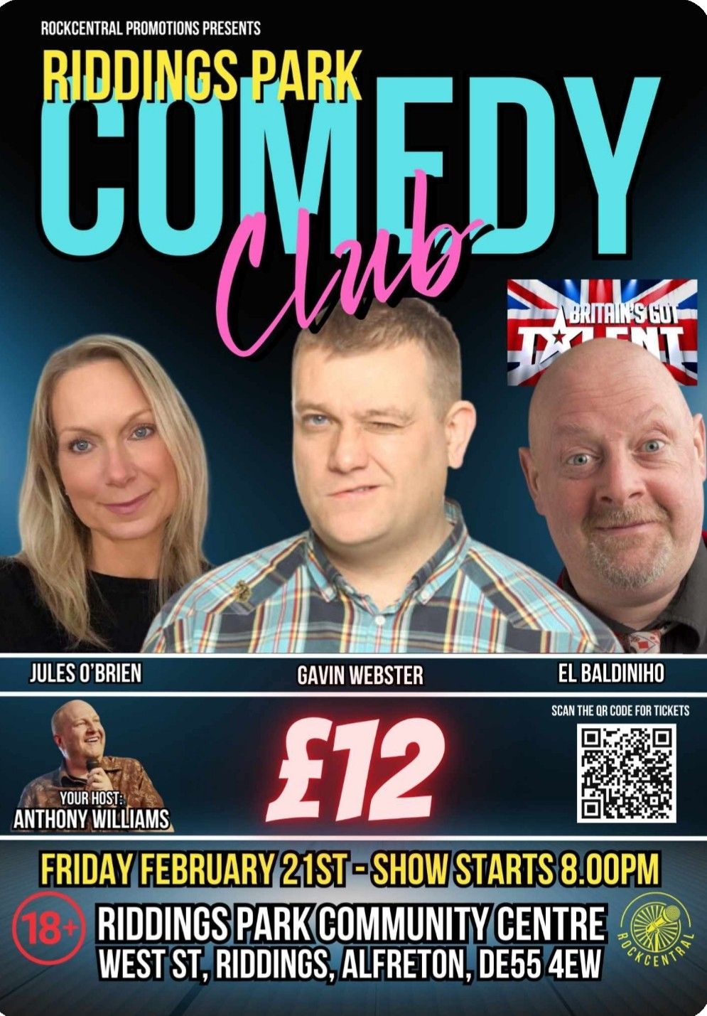 The Comedy club at parkview - Riddings community centre 