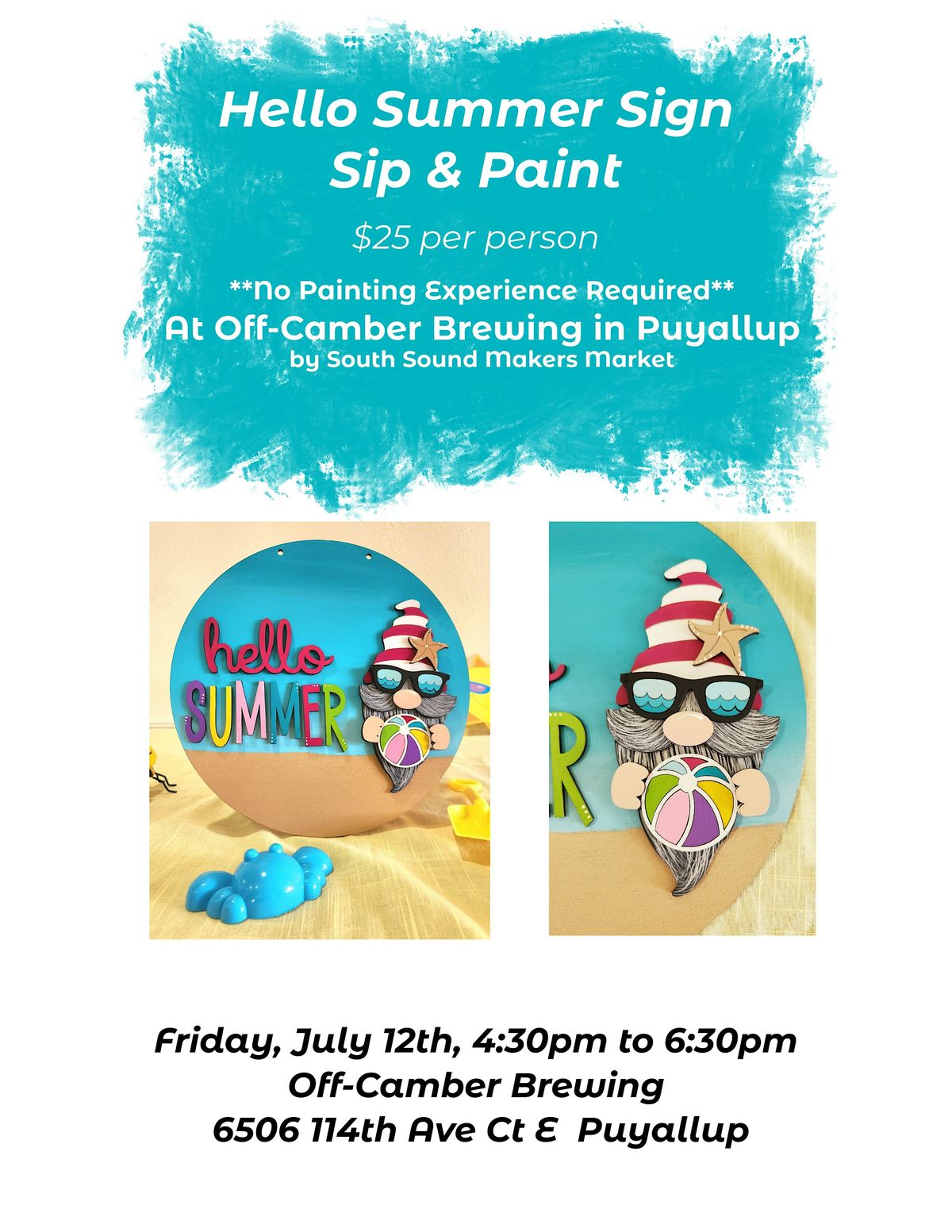Hello Summer Paint & Sip at Off Camber Brewing