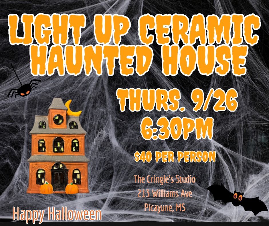 Light up Ceramic Haunted House