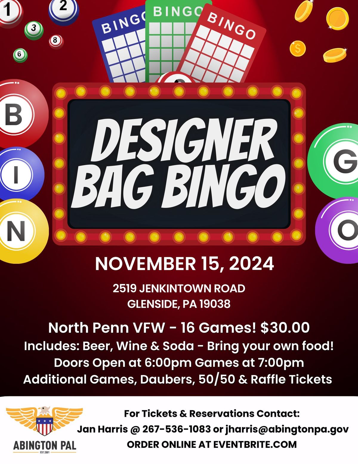 PAL Designer Bag Bingo